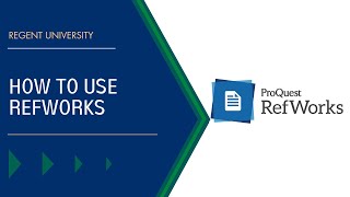 How to use RefWorks