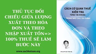 Thủ tục đối chiếu giữa lượng xuất theo hóa đơn và lượng xuất theo nhập xuất tồn. 100% thuế sẽ làm