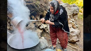 Daily life of an 80-year-old woman_How to make pomegranate paste and simple cooking