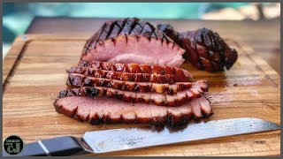 NINJA WOODFIRE GRILL DOUBLE SMOKED HAM! (With Pineapple Glaze Recipe)