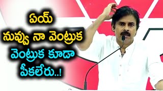 ఏయ్ నువ్వు నా వెంట్రుక వెంట్రుక కూడా పీకలేరు..! | Pawan Kalyan Warning To YCP | Janasena Party | MTC