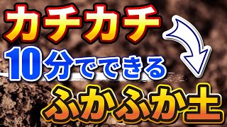 【初心者もラクラク】粘土質な土を「ふかふか」にする方法！10分で出来ました【家庭菜園】