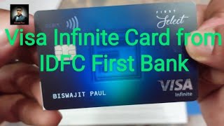 My first Visa Infinite Debit Card 😀 from IDFC First Bank ❤️ Please SUBSCRIBE my channel ❤️