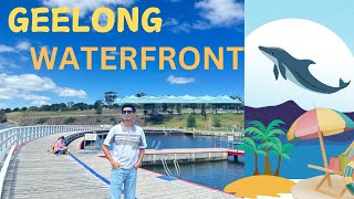 Vlog 6|| Geelong Waterfront 🐬|| Beach ma swimming|| 🏖️ 🏝️