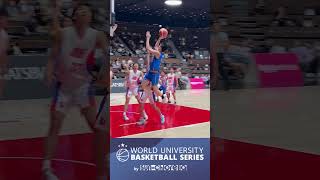 【レブロンへのリスペクト？】日体大の西部秀馬が肩回しセレブレーション｜WUBS 2024【NBA Rakuten】 #shorts  #NBA #バスケ #WUBS #日本体育大学