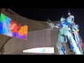 【アニメ付き】ららぽーと福岡　ガンダム　ライトアップ　イルミネーション【燃え上がれ燃え上がれ】