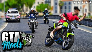 FUGA REALISTA INSANA DE YAMAHA MT-03!! (O ROCAM FICOU PERDIDO) - GTA 5 MODS