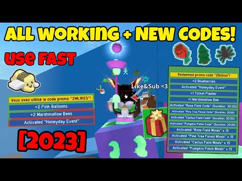 ALL *New* WORKING OP CODES 2023 (Bee Swarm Simulator)
