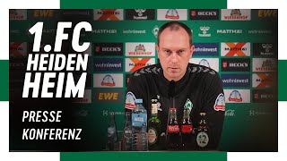LIVE: Pressekonferenz mit Ole Werner & Clemens Fritz  | 1. FC Heidenheim - SV Werder Bremen