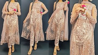 Designer Long Shrug with Kurti Cutting And Stitching in hindi/ Shrug dress cutting and stitching