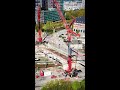 Demolition of the Berlinertordammbrücke in Hamburg, Germany