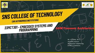 ARM Processor Architecture | Embedded System Programming | SNS Institutions