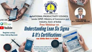 NPC presents webinar on understanding Lean Six Sigma and Its Certifications