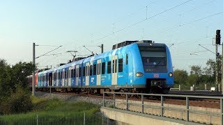 Bahnverkehr auf der KBS 900 in Karlsfeld mit Bahnland Bayern S-Bahn • ICEs • DB Regio • Güterzüge