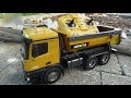 rc construction huina 1573 remote control dump truck unboxing @carstrucks4fun