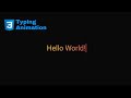 Pure CSS typing animation. HTML and CSS typewriter Effect