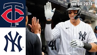 Minnesota Twins vs New York Yankees (6/4/2024) Game Highlights - MLB Highlights | 2024 MLB Season