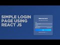 🔐 Simple Login Page using React.js & Node.js | Full Login System | React JSX File