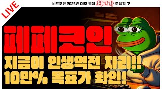 페페코인 - 지금이 인생역전 자리!! 10만프로 목표가 확인!