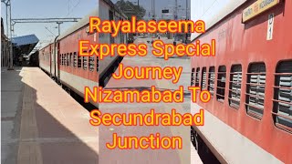 Rayalaseema Express Train Journey ||Train no:-12794 🚉 NZB To SC Jn