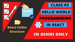 #4: ReactJS Hello World Program | React Folder Structure |