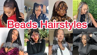 100+ Stylish &Cute Box Knotless Braids With Beads Hairstyles🔥Best Traditional Styles ‼️