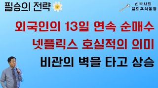 [필승의 전략] 외국인의 13일 연속 순매수 / 넷플릭스 호실적의 의미 / 비관의 벽을 타고 상승