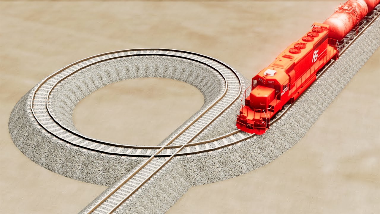 Impossible Loop Rail Track Vs Trains Crossing Beamng Drive Part 1