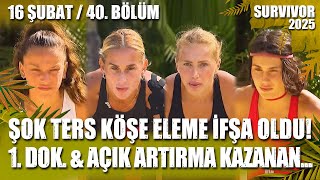 SURVIVOR ELEME İFŞA ADEM EFECAN KAVGA ŞOK DİSKALİFİYE 1. DOKUNULMAZLIK 16.02.2025 40. BÖLÜM TV8 İZLE