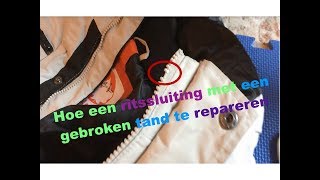 Hoe een ritssluiting met een gebroken tand te repareren