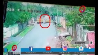 CCTV Footage: Boy injured after a school bus hit while crossing the road in Bhatkal Haneef Abad