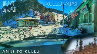 Finally ghr se kullu chla hi gya. / snowfall k bich mai pahado ke ye haal /Anni to Kullu via Jalori.