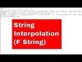 PYTHON TUTORIAL: STRING INTERPOLATION|PYTHON F STRING|EXPRESSION AND RESULT [PART 2]