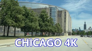 Driving around the United Center in Chicago