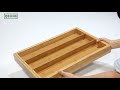 china high capacity drawer organizer flatware and utensils 100% bamboo kitchen cutlery tray china