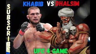 Khabib Nurmagomedov vs. Fighter Dhalsim EA Sports UFC 4 Epic (Street Fighter)