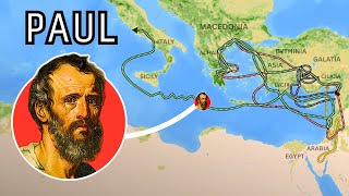 The Entire Life of the Apostle Paul on a Map