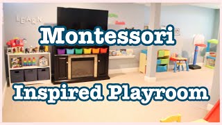 MONTESSORI INSPIRED PLAYROOM | PLAYROOM TOUR | TOY STORAGE IDEAS