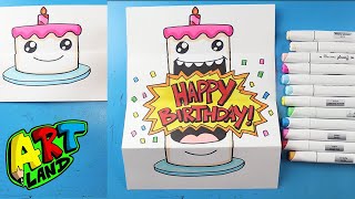 How to Draw a Happy Birthday Surprise Fold