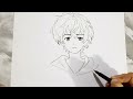 easy anime drawing how to draw a cute anime boy easy step by step