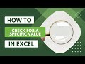 Excel: How to Check if a Value Exists in Range