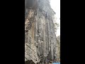 ロッククライミング落ちる 叫ぶ　備中羽山　もう秋た　rockclimbing falls