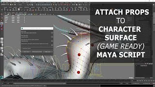 Auto Attach Prop to Character Surface - Maya Script (Python)