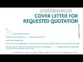 Cover Letter for Quotation Request - Sample Letter for Quotation Request | Letters in English