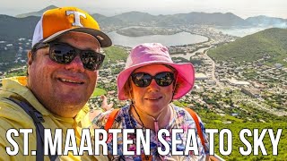 St Maarten Chair Lift to Sentry Hill Amazing Overlook / Exploring Philipsburg Beachfront & Lunch