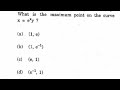 maximum point on the curve x=(e^x)y= #shorts #aod #maximum_value #calculus #differential_calculus