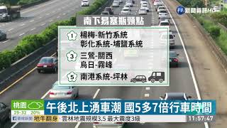 中秋連假第2日 國道南下北上都塞爆 | 華視新聞 20190914