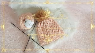 #59 Tricot: Tuto Bonnet Torsades au point de riz. Tailles: 4 ans au 12 ans 🥰 Maïlane