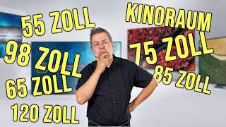 Welche TV-Größe ist die richtige? - Ein Überblick über die gängigen Bildgrößen von S bis XXL Jumbo!