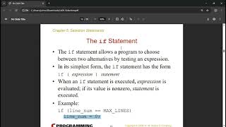 Selection Statement -Chapter 5